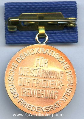 Foto 2 : FRIEDENSRAT DER DDR. Verdienstmedaille. Weißmetall....