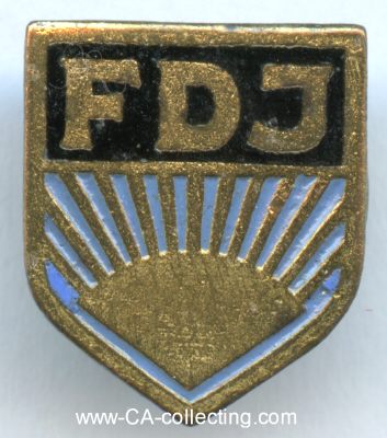 FDJ-MITGLIEDSABZEICHEN Ausführung ab 1950 (unten...