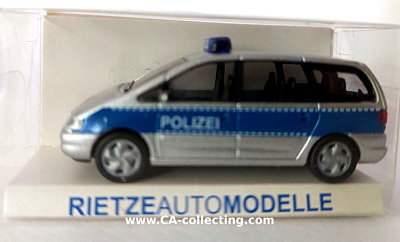 RIETZE MODELLAUTOS - VW SHARAN POLIZEI. In Original...