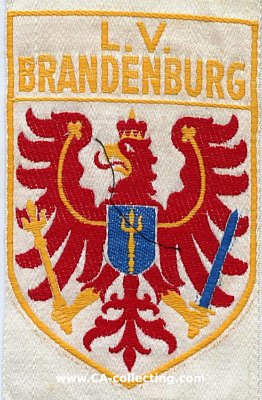 STAHLHELMBUND-ÄRMELABZEICHEN 'L.V. BRANDENBURG'....