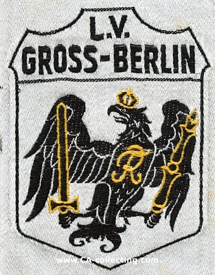 STAHLHELMBUND-ÄRMELABZEICHEN 'L.V. GROSS-BERLIN'....