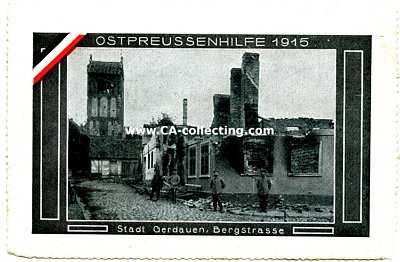 SPENDENVIGNETTE der Ostpreussenhilfe 1915: Stadt...