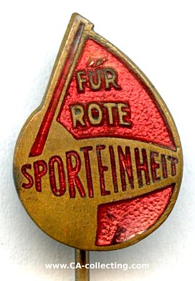 ROTE SPORTEINHEIT. Mitgliedsabzeichen um 1930. Bronze...