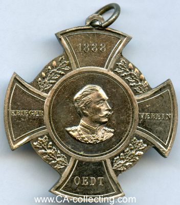 OEDT. Kreuz des Kriegerverein Oedt 1888. Porträt...
