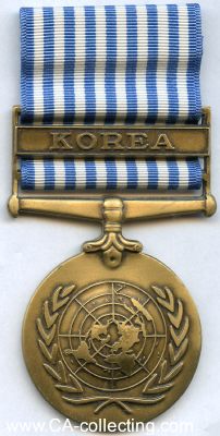 UNITED NATION SERVICE MEDAL MIT SPANGE KOREA. Bronze 36mm...