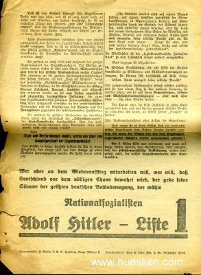 NSDAP-FLUGBLATT Nr.94 'Wer glaubt noch an die...