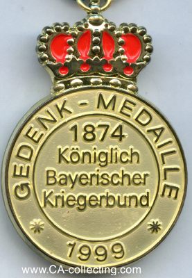 Foto 2 : BAYERISCHER SOLDATENBUND. Gedenk-Medaille 1999 zum...