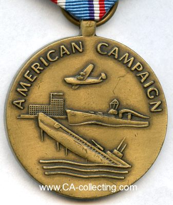 Photo 3 : AMERICAN CAMPAIGN MEDAL 1941-1945. Bronze 33mm am Band...