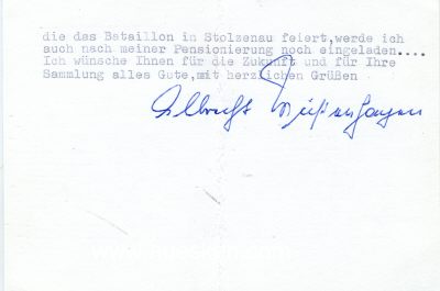 Photo 3 : WÜSTENHAGEN, Albrecht. Hauptmann des Heeres,...