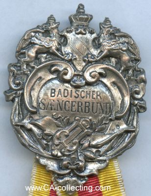 Photo 2 : BADISCHER SÄNGERBUND. Mitgliedsabzeichen um 1900....
