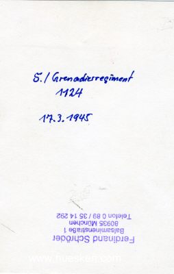 Foto 2 : SCHRÖDER, Ferdinand. Oberleutnant des Heeres im...