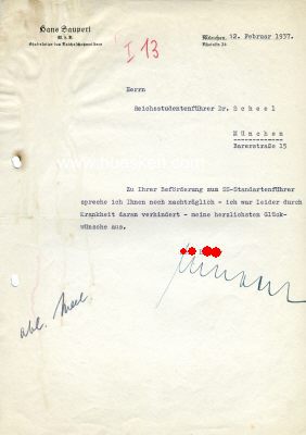 Foto 3 : SAUPERT, Hans. Stabsleiter des Reichsschatzmeisters,...