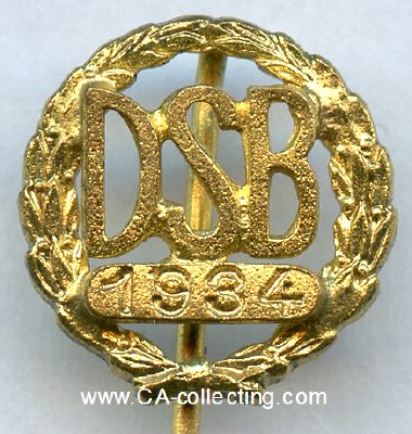 GOLDENE DSB-EHRENNADEL 1934 der Deutschen...