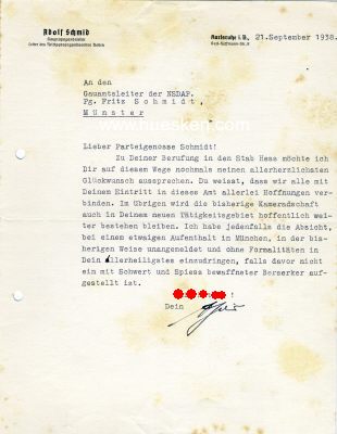 Foto 2 : SCHMID, Adolf. NS-Politiker, NSDAP-Gaupropagandaleiter...