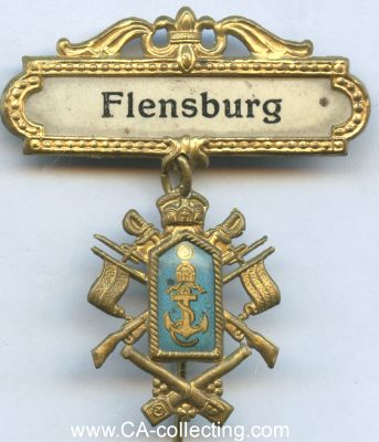 DEKORATIVES ANSTECKABZEICHEN 'FLENSBURG' um 1900...