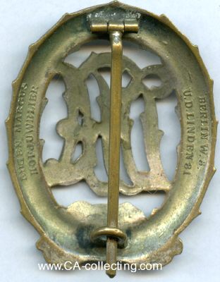 Foto 2 : OLYMPISCHES SPORTABZEICHEN 1913 IN SILBER. Bronze...