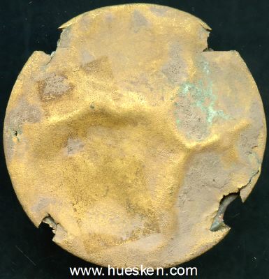 Photo 2 : BAKTRIEN - GOLD-HOHLMEDAILLON Zeit des Antiochos III. ca....