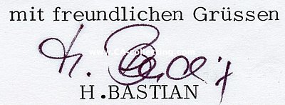 BASTIAN, Helmut. Kapitänleutnant der Kriegsmarine,...