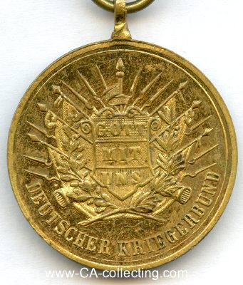 Foto 2 : DEUTSCHER KRIEGERBUND. Medaille um 1900 mit Kopf Kaiser...