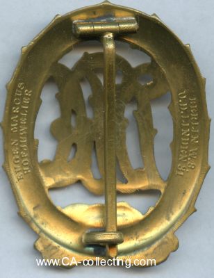 Foto 2 : OLYMPISCHES SPORTABZEICHEN 1913 IN GOLD. Bronze...