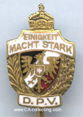DEUTSCHER POST-VERBAND (DPV). Mitgliedsabzeichen um 1900....