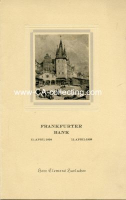 FRANKFURT. Speisekarte der Frankfurter Bank...