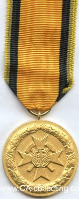 GRUBENWEHR-EHRENZEICHEN IN GOLD 1953. Bronze vergoldet....
