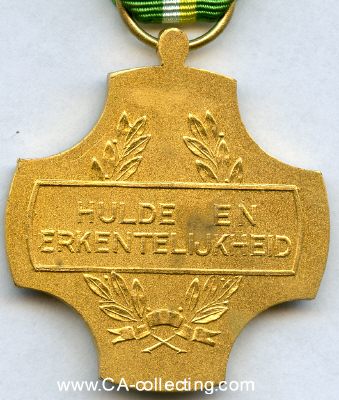 Foto 3 : ACV BERGBAU-EHRENZEICHEN IN GOLD. Bronze vergoldet 41mm...