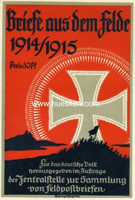 KLEINES FARBPLAKAT 'BRIEFE AUS DEM FELDE 1914/1915' (von...