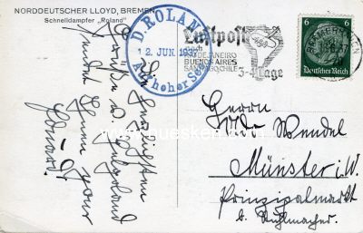 Photo 2 : NORDEUTSCHER LLOYD. Photo-Postkarte 'Schnelldampfer...
