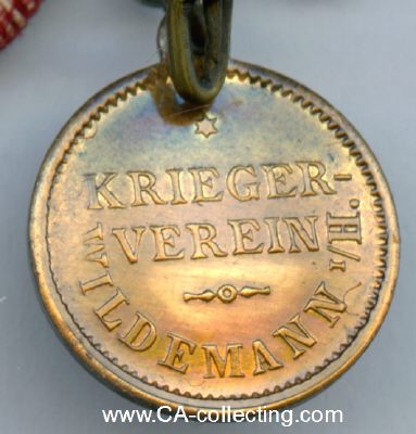 Foto 2 : WILDEMANN. Medaille des Kriegerverein Wildemann um 1900....