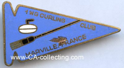 1 WG CURLING CLUB MARVILLE/FRANCE. Clubabzeichen. Messing...