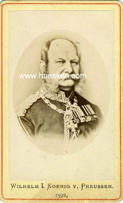 KABINETTPHOTO 10x6cm: Brustporträt Kaiser Wilhelm I....