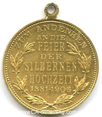 Photo 2 : MEDAILLE 1906 ZUR GOLDENEN HOCHZEIT. Übereinander...