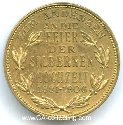 Foto 2 : MEDAILLE 1906 ZUR GOLDENEN HOCHZEIT. Übereinander...