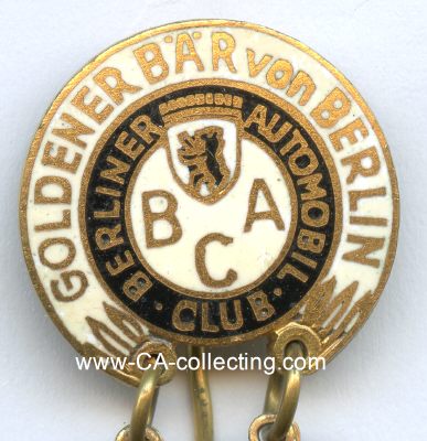 Photo 2 : BERLINER AUTOMOBIL CLUB BAC Ehrennadel 'Goldener Bär...