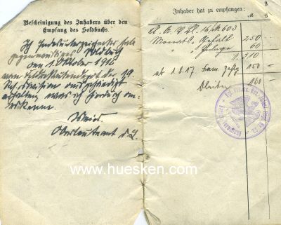 Foto 3 : 2 x SOLDBUCH f.d.Leutnant bzw. Oberleutnant Meier a.d....