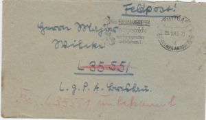 FELDPOST-BRIEFUMSCHLAG 1943, gerichtet an den...