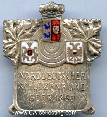 NORDDEUTSCHER SCHÜTZENBUND. Abzeichen um 1910....