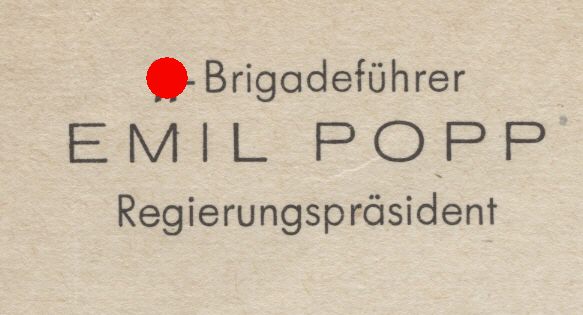 Foto 2 : POPP, Emil. SS-Brigadeführer der Allgemeinen-SS,...