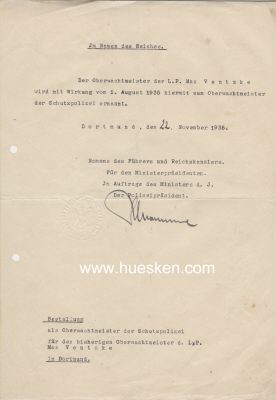Foto 2 : SCHRAMME, Otto. NS.-Politiker, SA-Obergruppenführer,...
