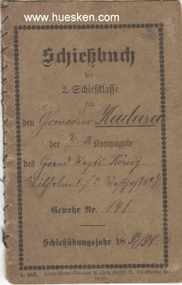 SCHIESSBUCH 1897/98 der 2. Schießklasse für...