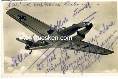PHOTO-POSTKARTE 'Jagdeinsitzer Messerschmitt Me 109'....