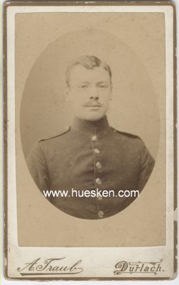 KABINETTPHOTO 10,5x6,5cm um 1880: Soldat aus dem...