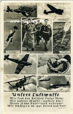 PHOTO-POSTKARTE 'Unsere Luftwaffe'. 1941 als Feldpost...