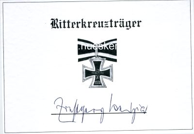 KEDZIA, Ernst-Georg. Major des Heeres, Kampfkommandant...