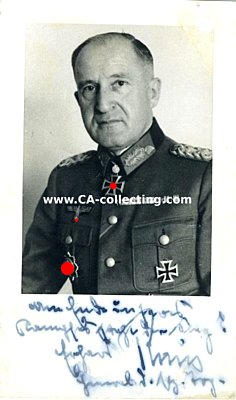 RAUS, Erhard. Generaloberst des Heeres, Führer der...