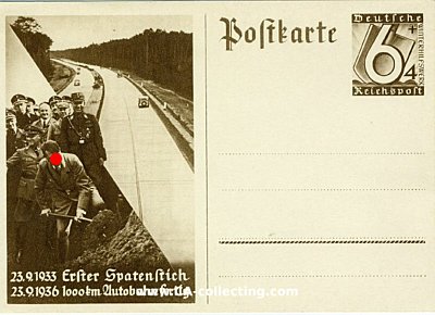 GANZSACHE-POSTKARTE 1936 '1000 km Autobahn fertig',...