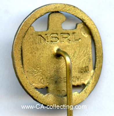 Photo 2 : NSRL-MEISTERSCHAFTSABZEICHEN 1943 GOLD. 800 Silber...