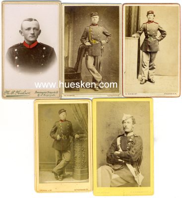 5 KABINETTPHOTOS um 1900 mit Porträtaufnahmen...